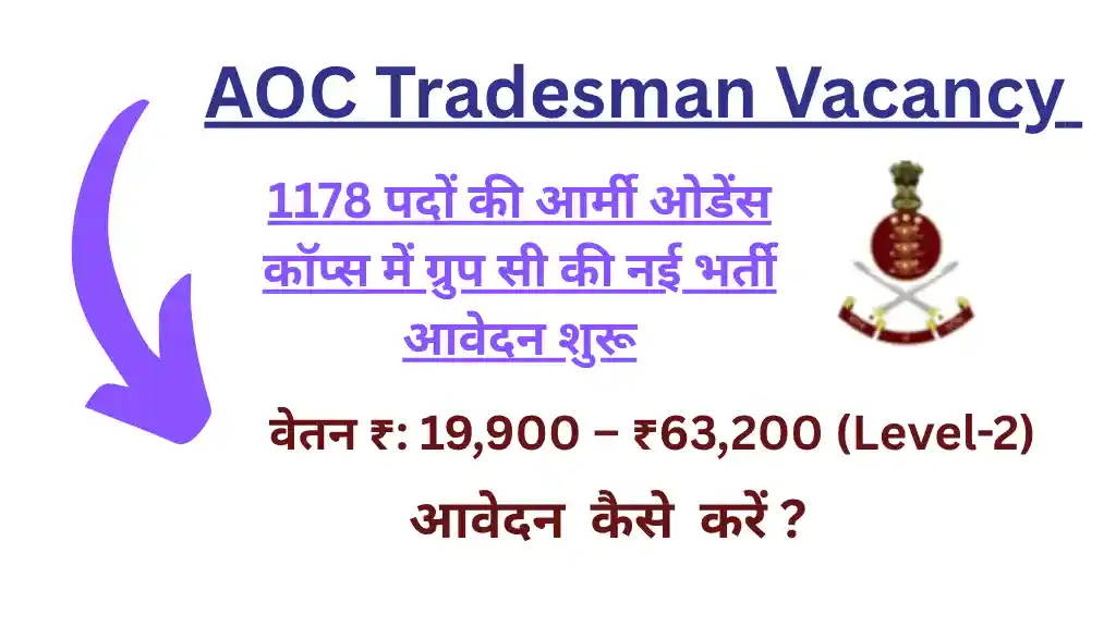 AOC Tradesman Vacancy 2025 AOC Tradesman Vacancy 2025