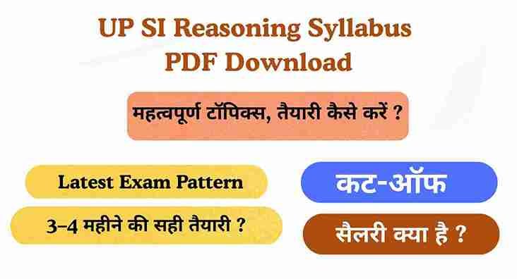 UP SI Reasoning Syllabus in Hindi 2026 UP SI Reasoning Syllabus in Hindi