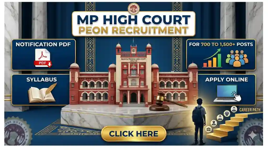 MP High Court Peon Recruitment 2026 MP High Court Peon Recruitment