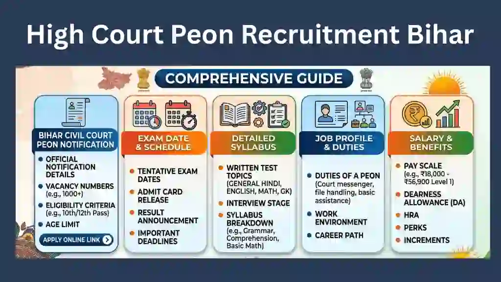 High Court Peon Recruitment Bihar 2026 High Court Peon Recruitment Bihar